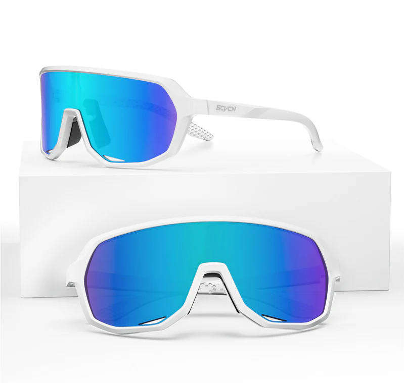 SCVCN X63 Casual Sport Sunglasses White/Blue