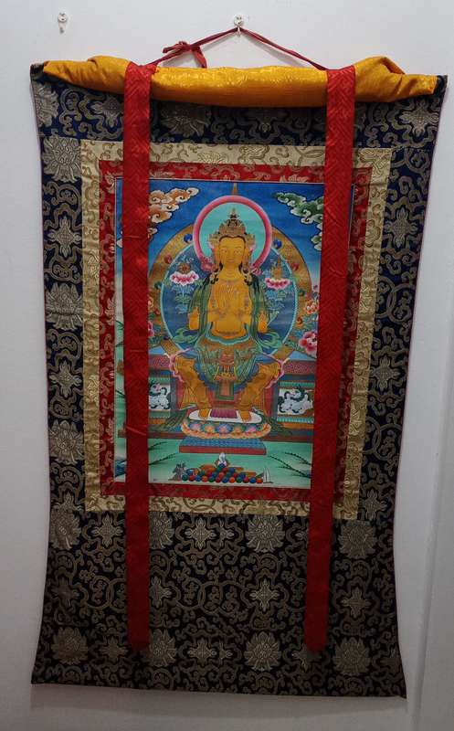 A Hand-painted Thangka Maitreya Buddha #Future Buddha