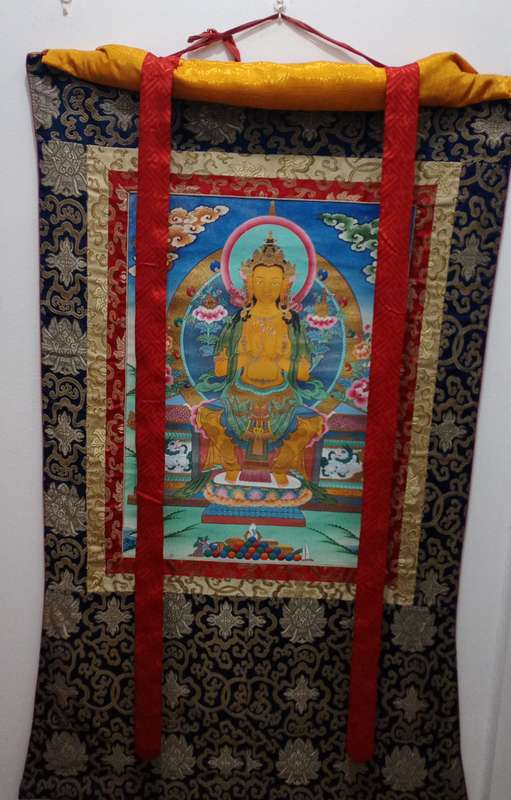 A Hand-painted Thangka Maitreya Buddha #Future Buddha
