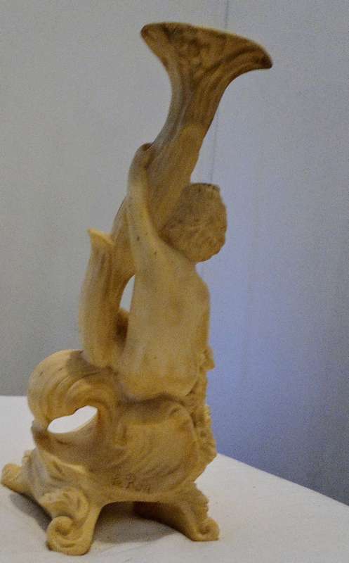 Vintage Beige Color Candle Holder Naked Body Figurant