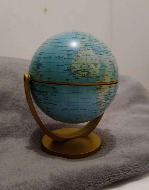 Vintage Earth Globe Approximately 15cm x 12cm