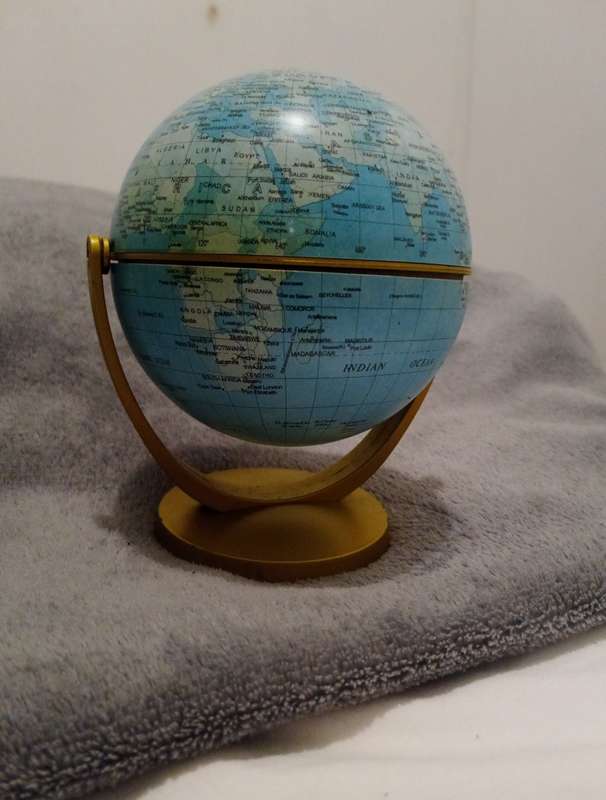 Vintage Earth Globe Approximately 15cm x 12cm