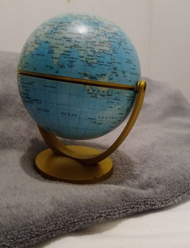 Vintage Earth Globe Approximately 15cm x 12cm