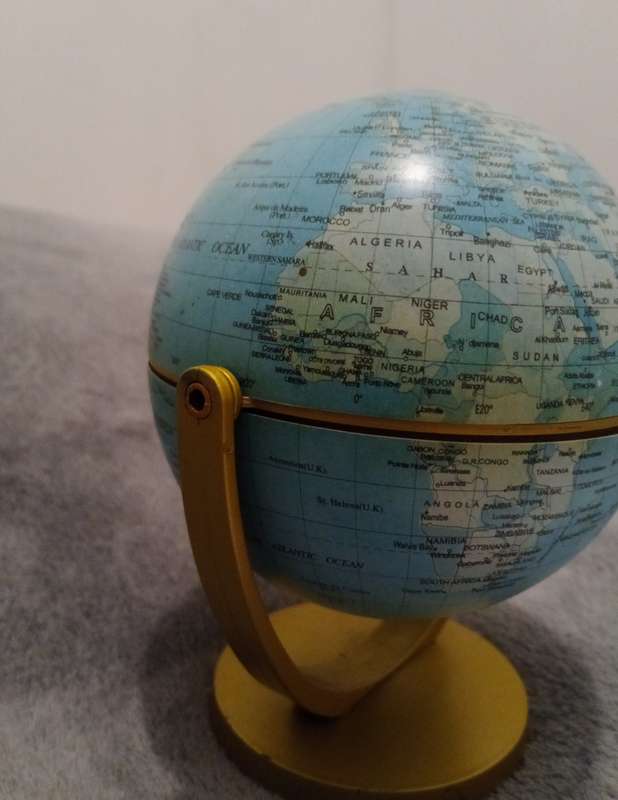Vintage Earth Globe Approximately 15cm x 12cm