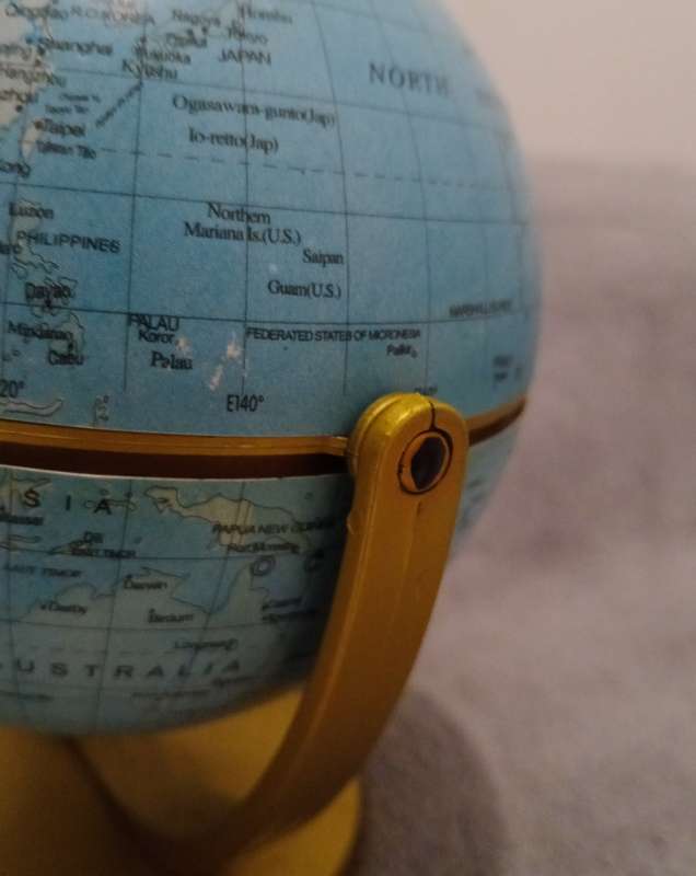 Vintage Earth Globe Approximately 15cm x 12cm