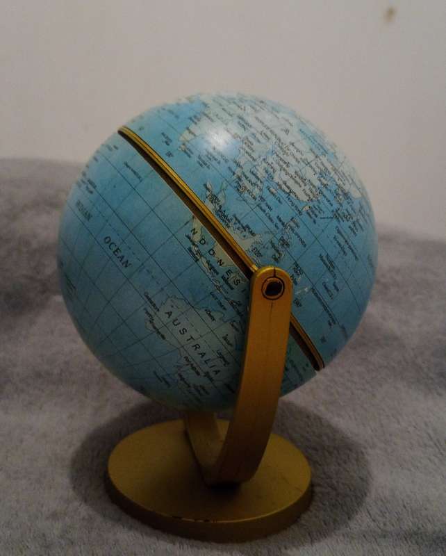 Vintage Earth Globe Approximately 15cm x 12cm
