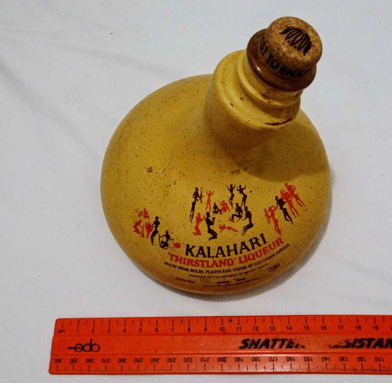 Collectable Kalahari Thirstland Liqueur Bottle. Empty