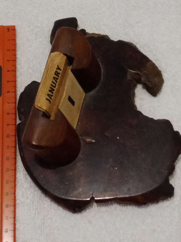 Vintage Antique Hand Made Weatherwoods Desk Calendar.
