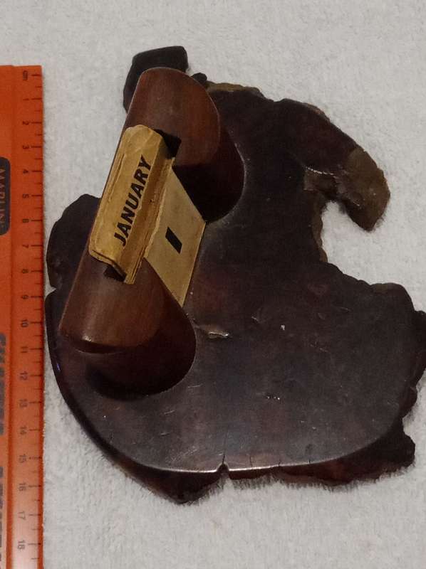 Vintage Antique Hand Made Weatherwoods Desk Calendar.