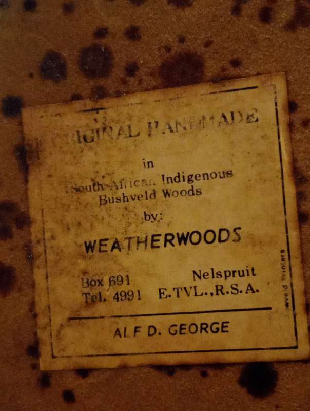 Vintage Antique Hand Made Weatherwoods Desk Calendar.