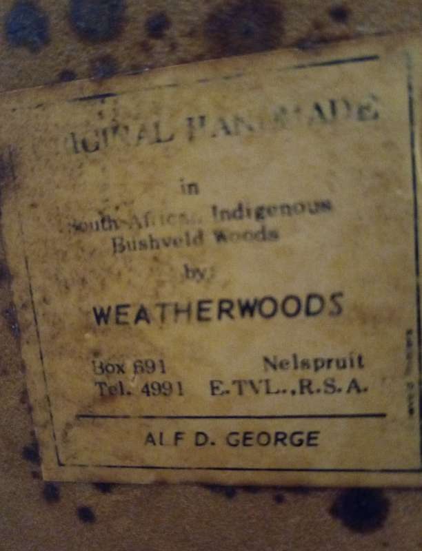 Vintage Antique Hand Made Weatherwoods Desk Calendar.
