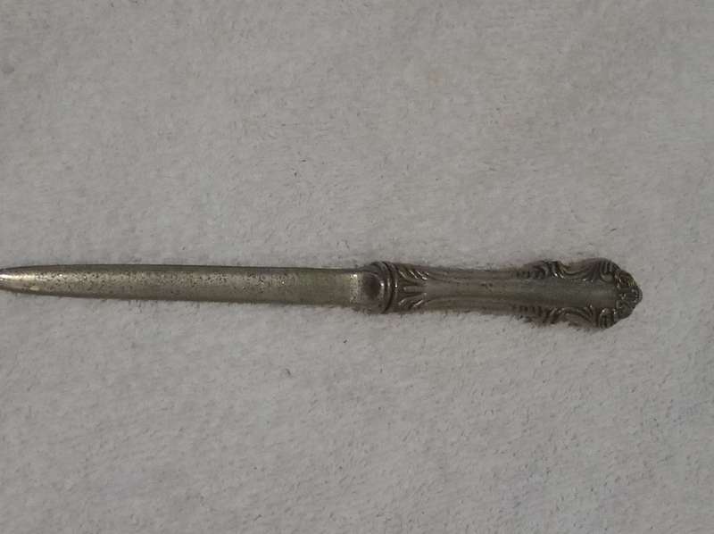 Vintage Silver Metal Letter Opener  20 cm In Length