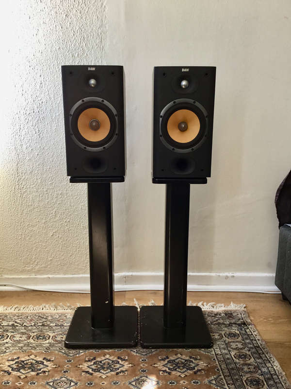 B&W DM601 Series3 Speakers (on stands)
