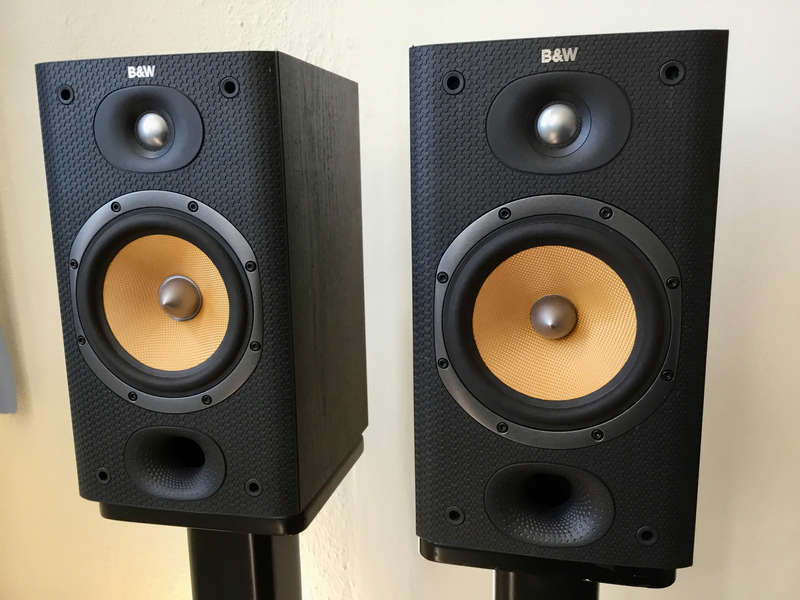 B&W DM601 Series3 Speakers (on stands)