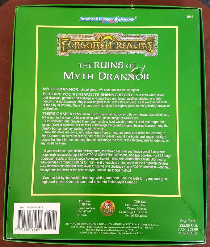 Advanced Dungeons & Dragons The Ruins of Myth Drannor