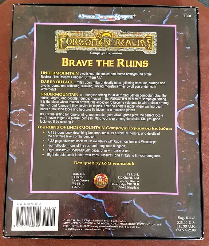 Advanced Dungeons & Dragons The Ruins of Undermountain