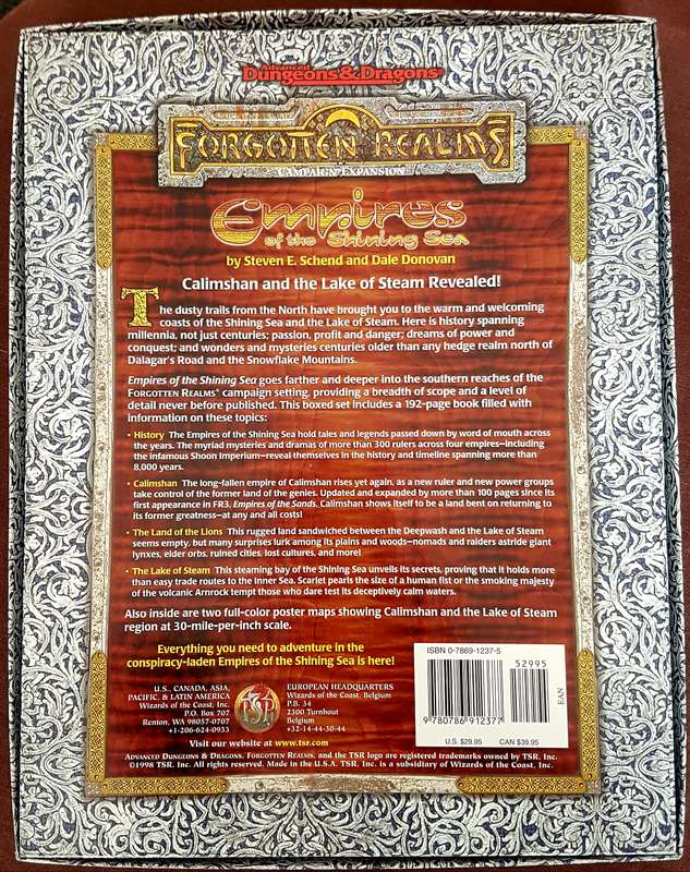 Advanced Dungeons & Dragons Empires of the Shining Sea