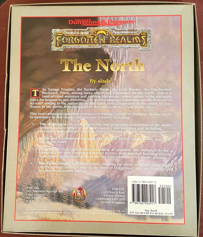 Advanced Dungeons & Dragons The North: Guide to the Savage Frontier