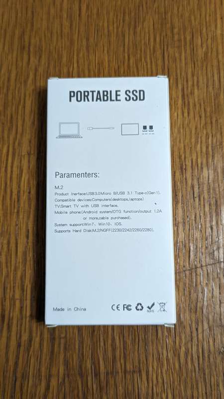 4TB-ULtra thin  Portable SSD Type-C USB 3.1 External Drive