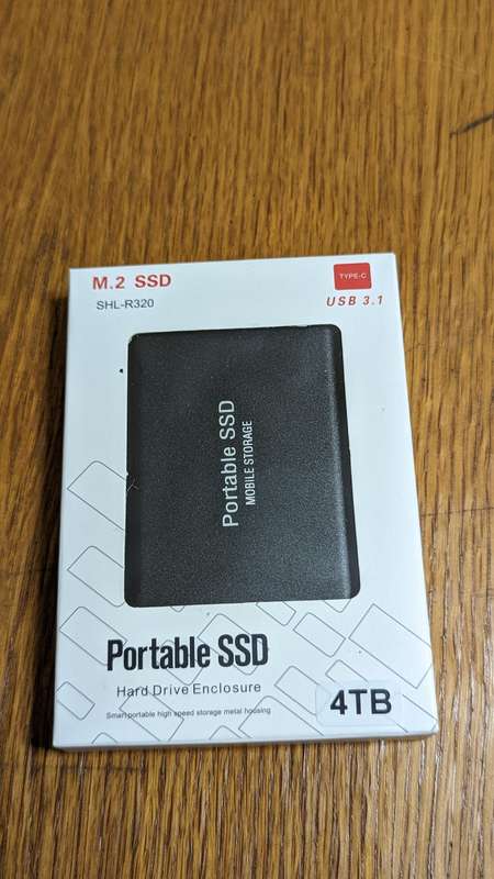 ULtra thin Portable External Drive Type-C USB 3.1 --Unbranded Drive (Displays 4TB)