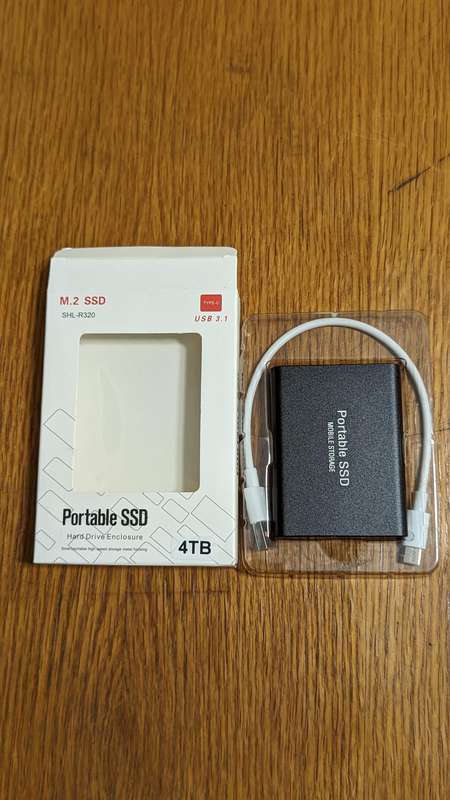 ULtra thin Portable External Drive Type-C USB 3.1 --Unbranded Drive (Displays 4TB)