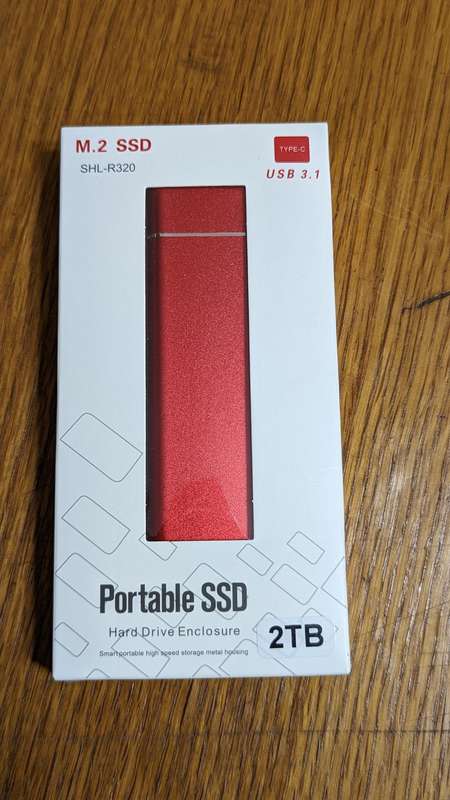 2TB-ULtra thin  Portable SSD Type-C USB 3.1 External Drive