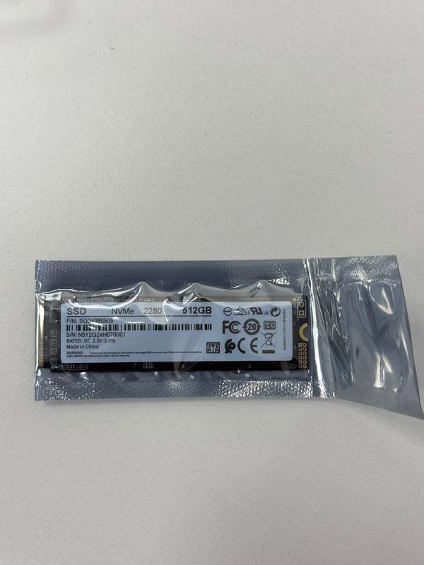 M.2 NVMe SSD, 512GB 2280 Ultra-Slim PCIe