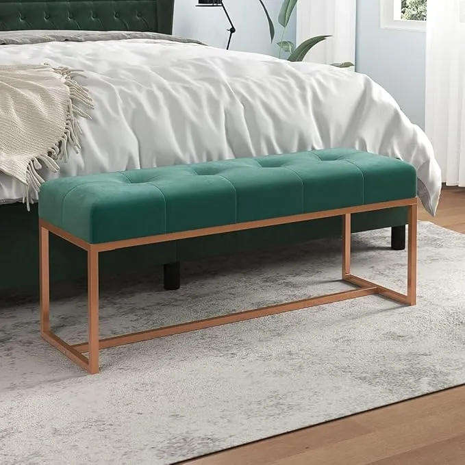 BN Velvet Bench  Luxury Velvet Seat