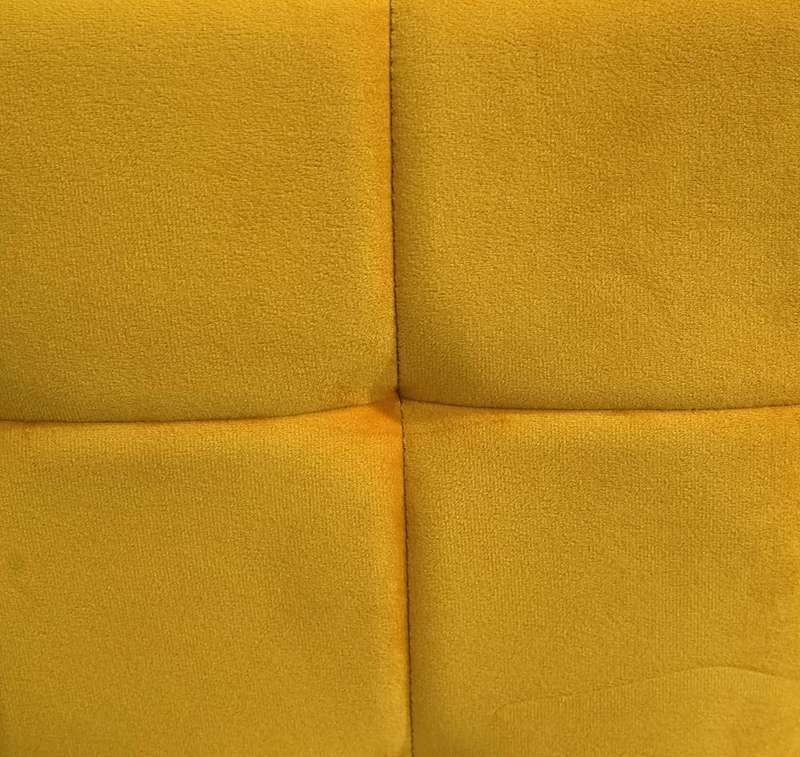 Polyester Velvet Stool (Mustard Yellow)