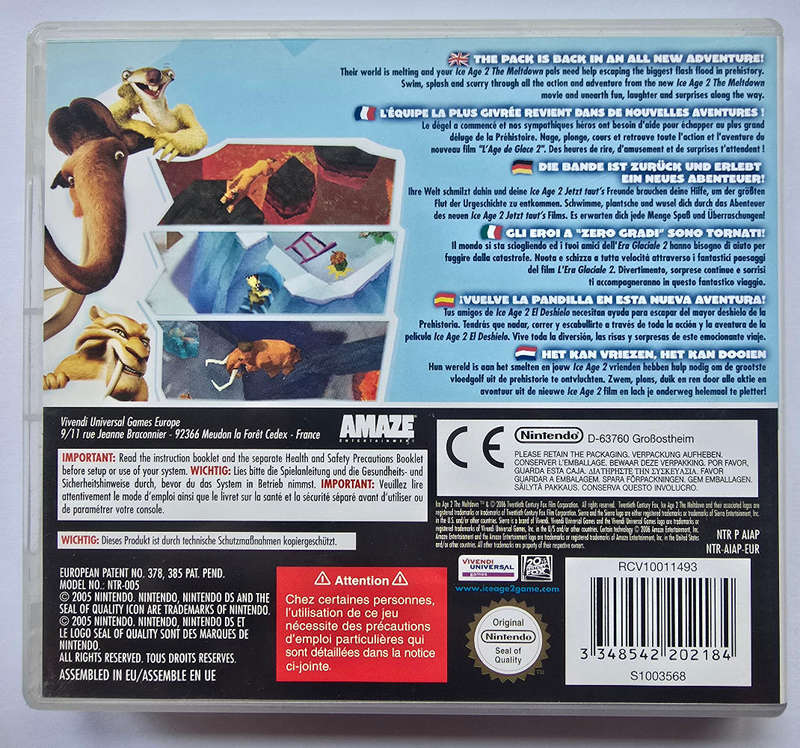 Ice Age Nintendo DS Game | Original Cartridge | PAL | Works on 2DS, 3DS & DS| Great for Kids