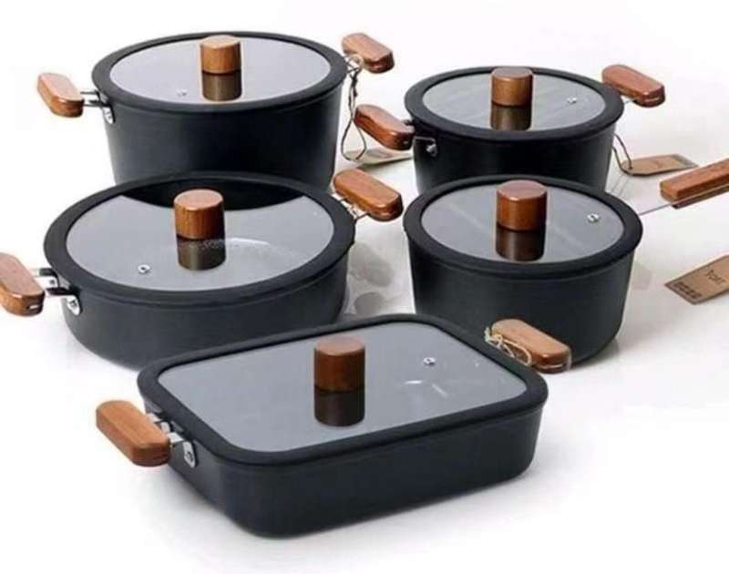 GENERIC Pot with Lid 5 L capacity  (Steel, Non-stick, Induction Bottom)