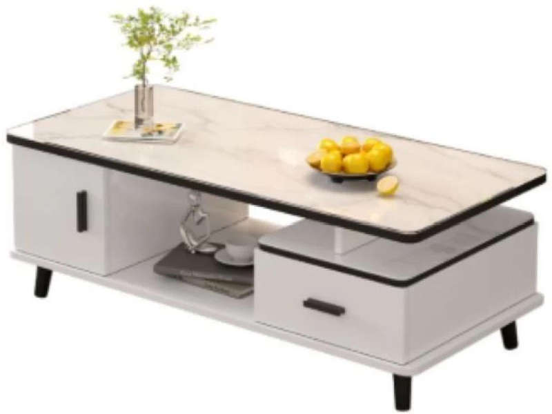 Wood Side Table  (Finish Colour - White, DIY(Do-It-Yourself))