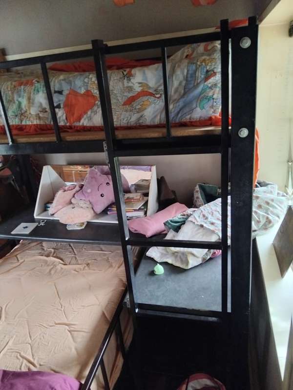 Handcrafted Sturdy Bunkbed with Desk