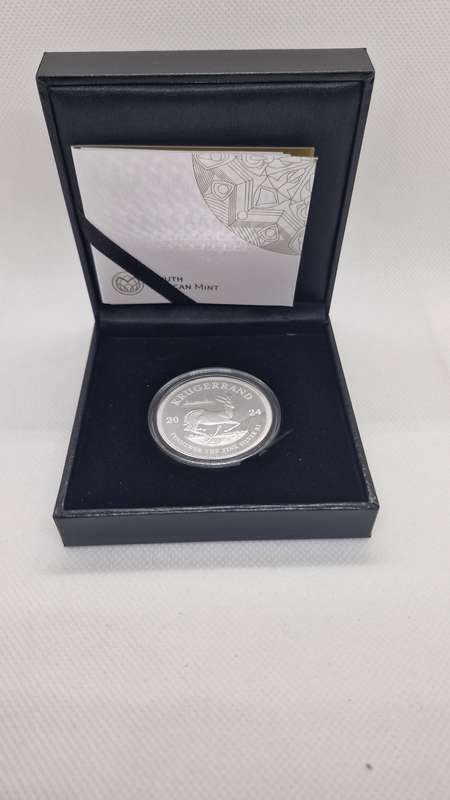 2024 1oz Fine-Silver Krugerrand (Johannesburg coin fare, privy)