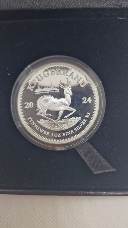 2024 1oz Fine-Silver Krugerrand (Johannesburg coin fare, privy)