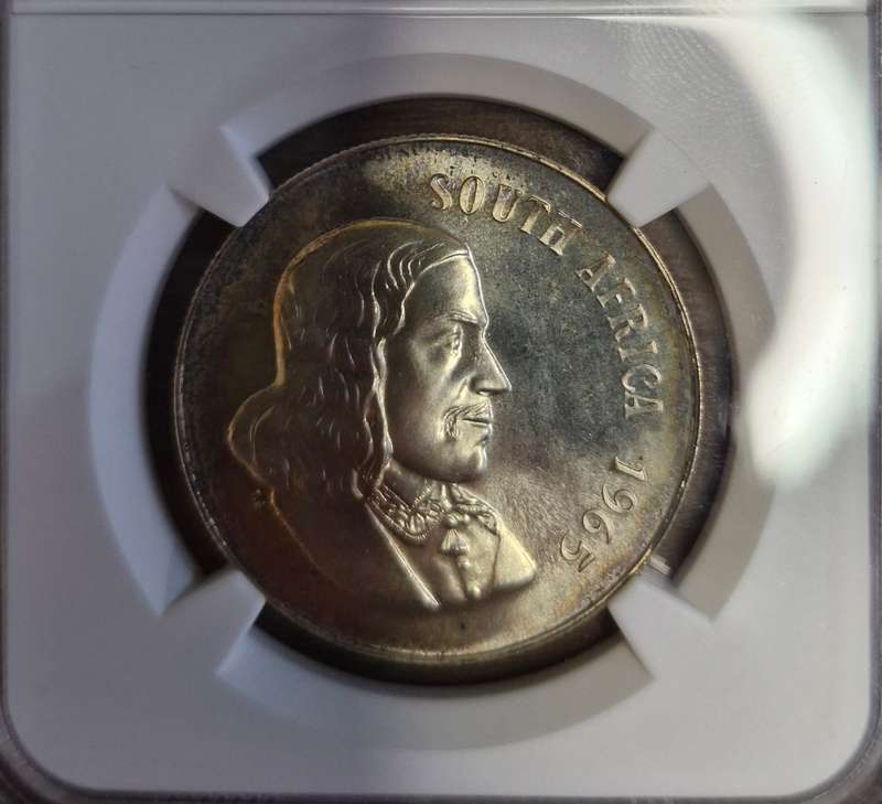 1965 South African Silver R1 - English (MS66)