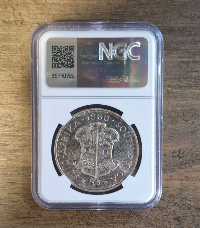 1960 South Africa 5 Shilling Union Anniversary (PF 65)