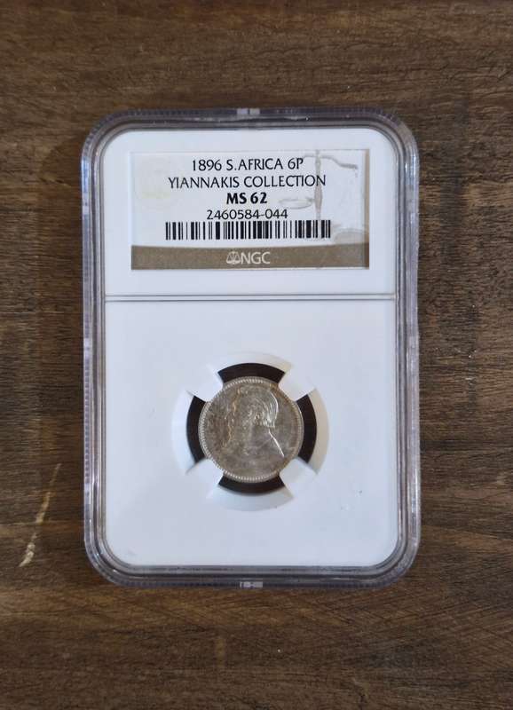 1896 South Africa 6P YIANNAKIS COLLECTION (MS62)