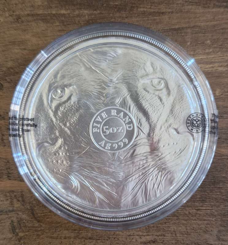 2022 Series ll R5 5oz Fine-Silver Africa's Big Five (The Lion)