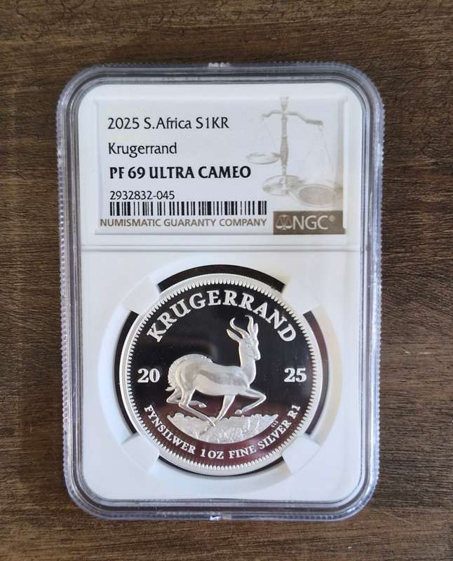 2025 South African Krugerrand 1 oz Silver (PF 69 UC)
