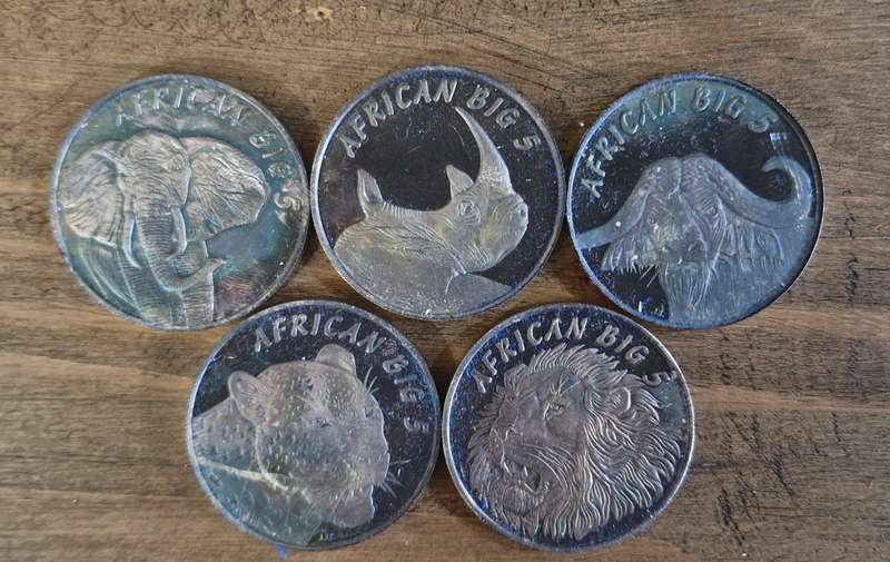 2000 Edition, African Big Five Fine Silver Set