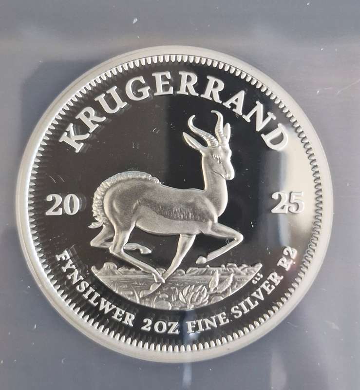 2025 South Africa 2Oz Silver Proof Krugerrand (PF 69 Ultra Cameo)