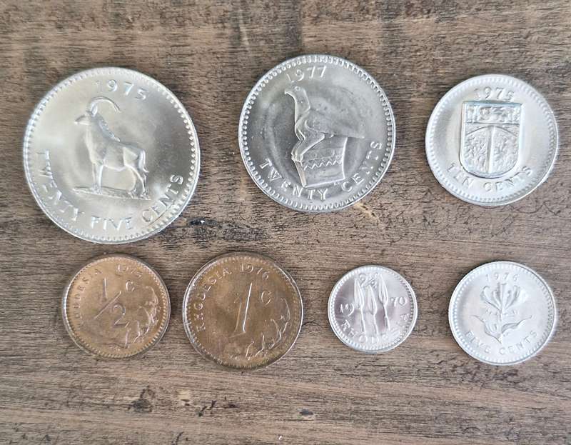 1970's Coins of Rhodesia Uncirculated Set (Green Folder)