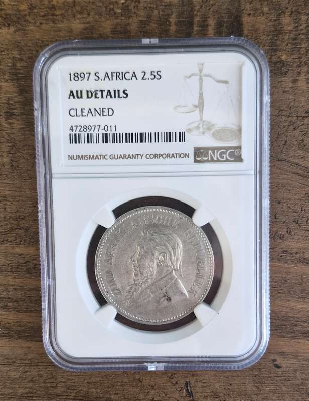 1897 South African 2.5 Shilling (AU DETAILS)