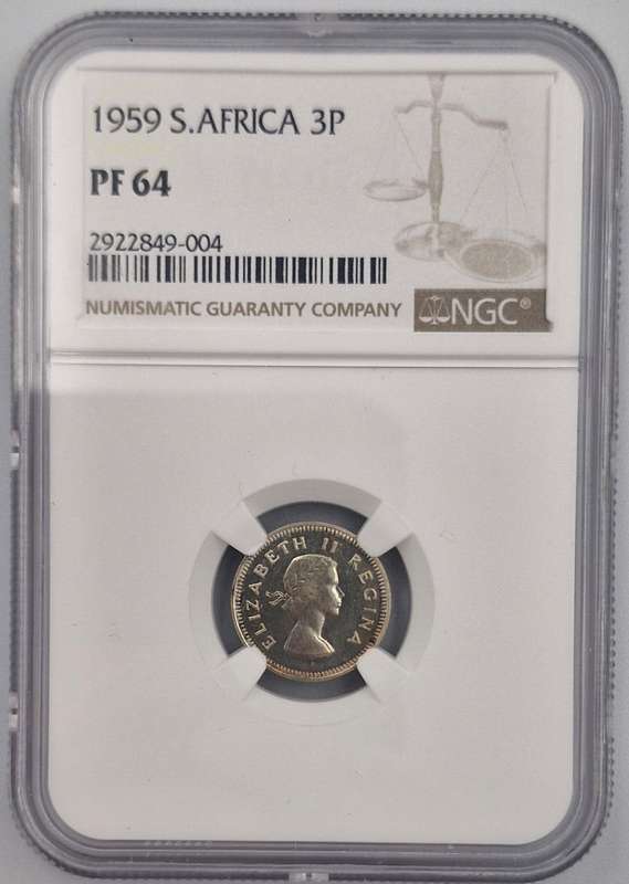 1959 South Africa 3P (PF 64)