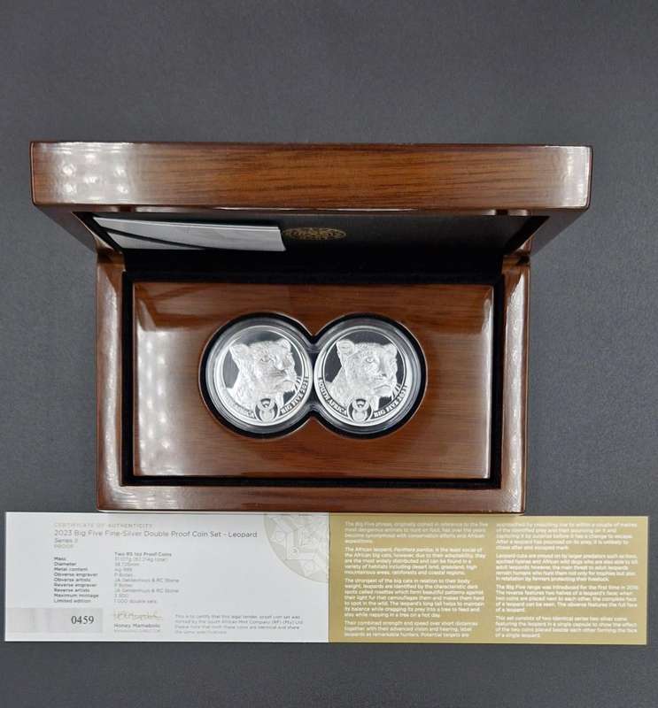 2023 Big Five Fine-Silver Double Proof Coin Set (Leopard) SII