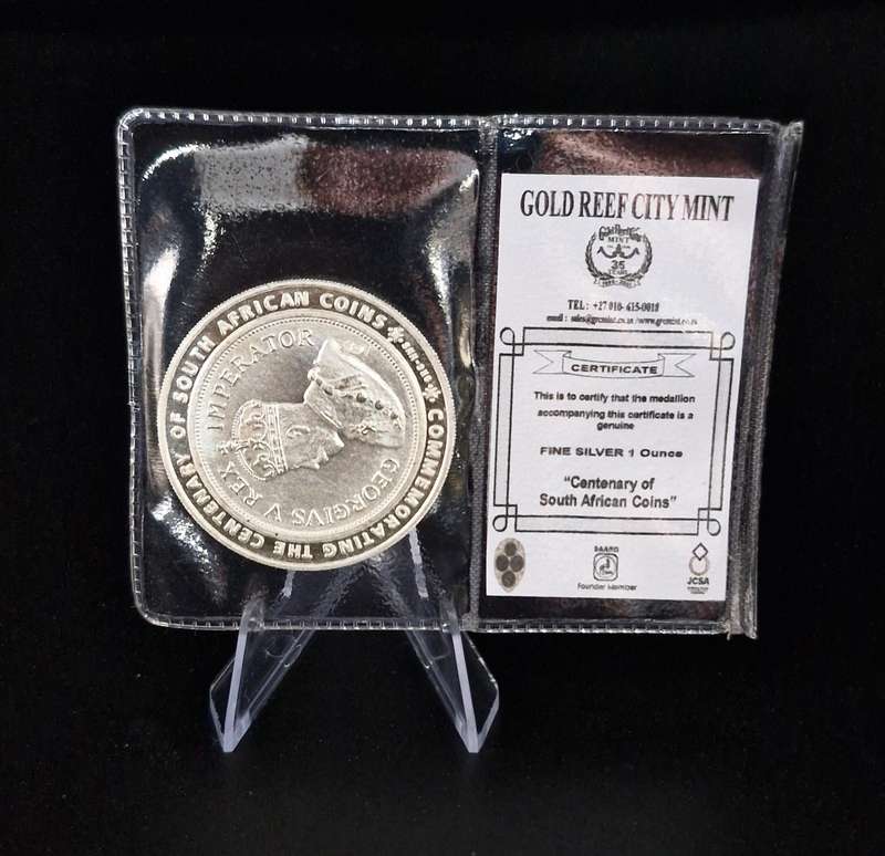 Gold Reef City Mint - 1 oz Fine-Silver Centenary of South African Coins