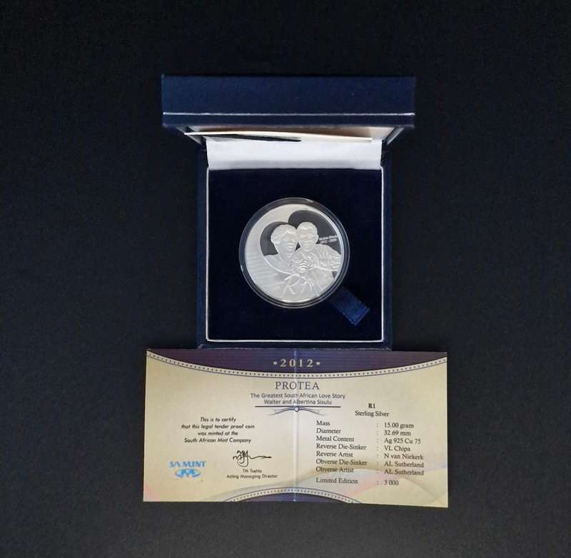 2012 Protea Silver R1 (The Greatest Love Story Walter and Albertina Sisulu)