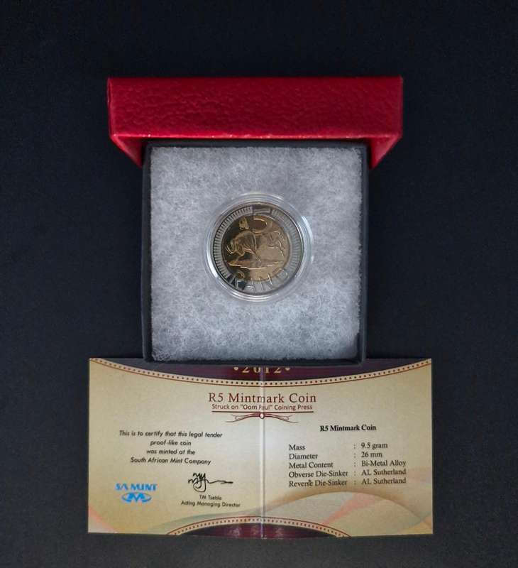 2012 R5 Mintmark coin (Oom Paul)