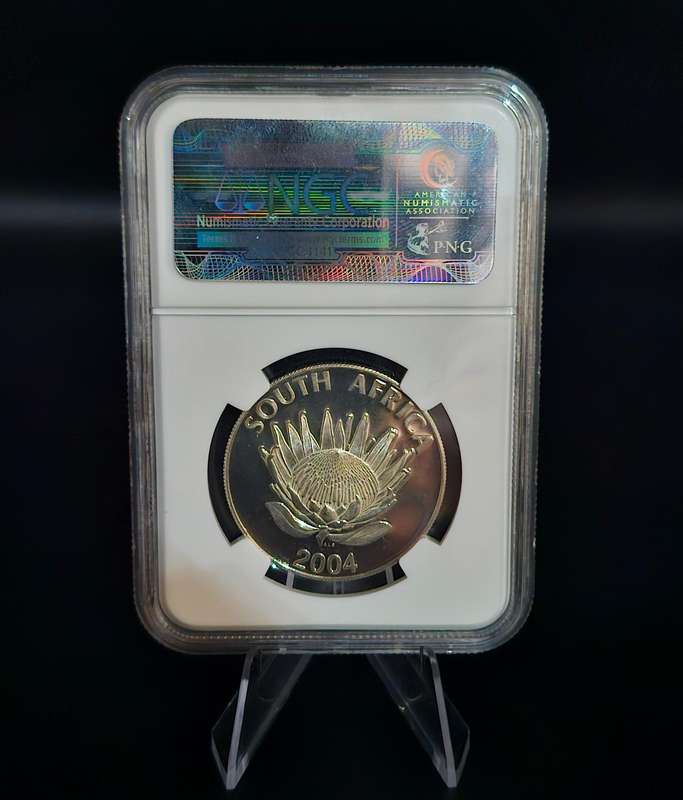 2004 South African Silver R1 DEMOCRACY ANNIVERSARY (MS 68)